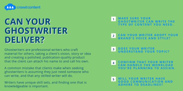 Qualities to look for in a ghostwriter