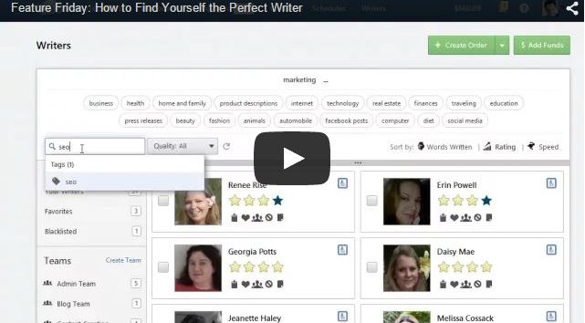 Feature Friday: How to Find Yourself the Perfect Writer