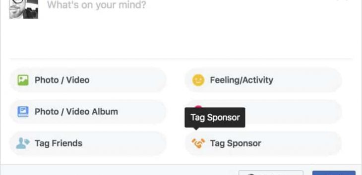 Facebook Sponsor Tags