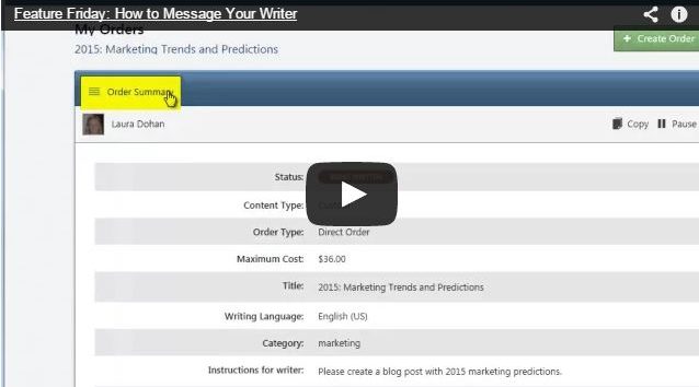 Feature Friday: How to Message Your Writer