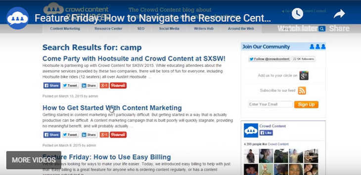 Video tutorial: How to Navigate the Resource Center