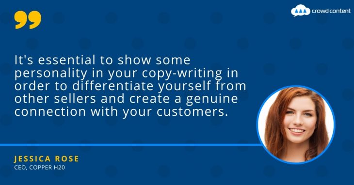 Avoid bland—retail copywriting needs to have personality and a distinctive voice to be effective.