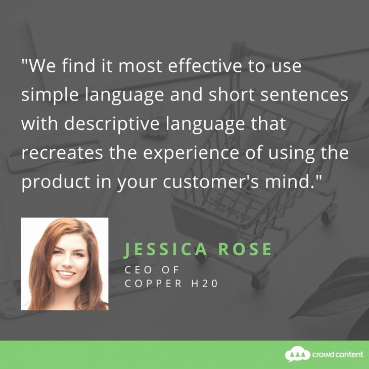 Jessica Rose Copper H20 Quote