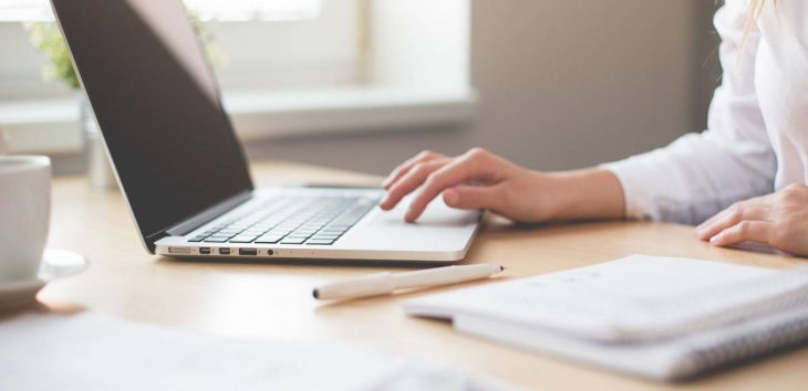 woman ordering content on Crowd Content