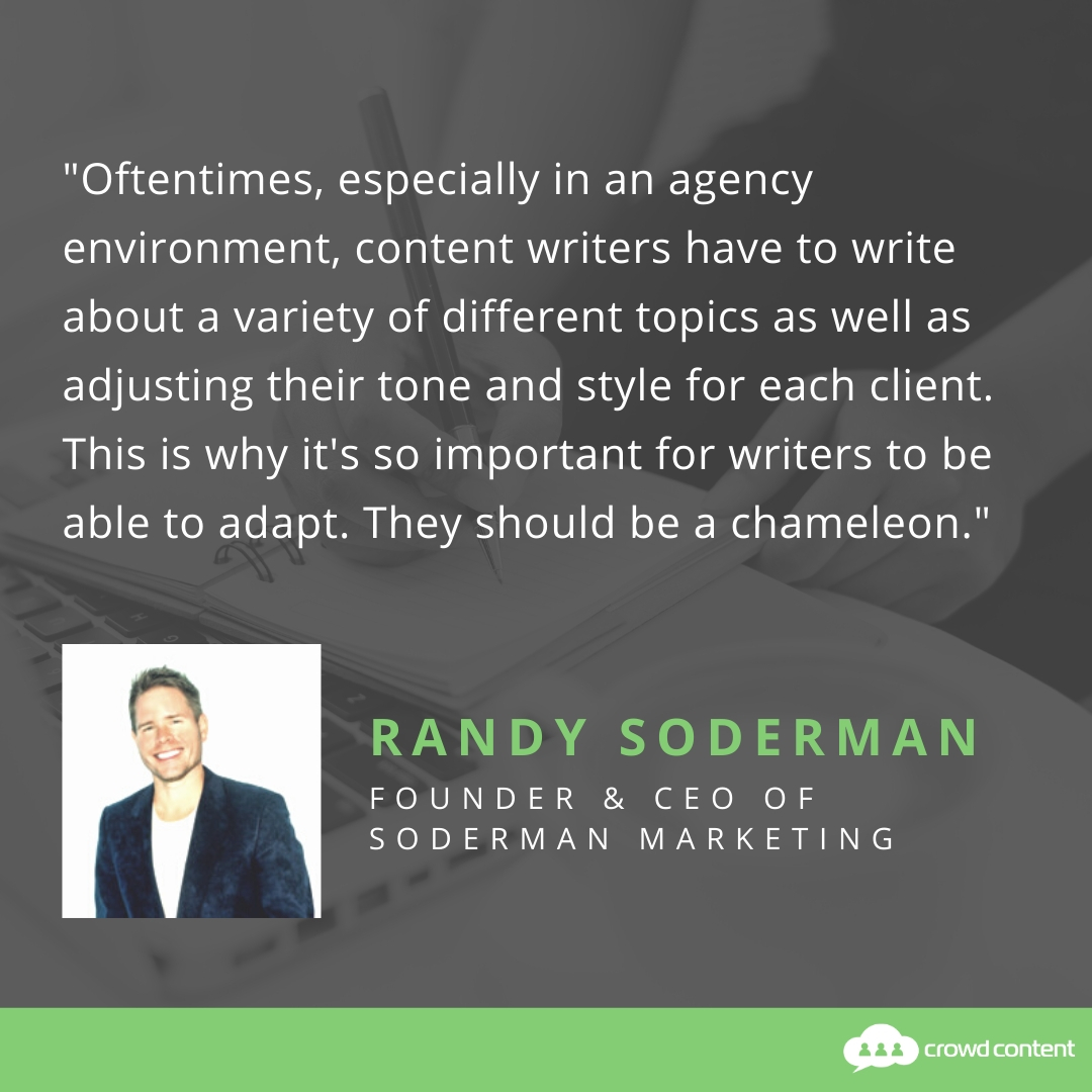 Randy Soderman Content Writer Quote