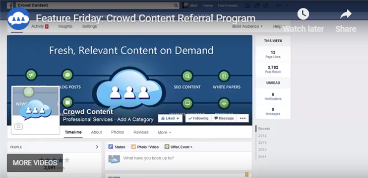 Video tutorial: The Benefits of the Crowd Content Referral Program