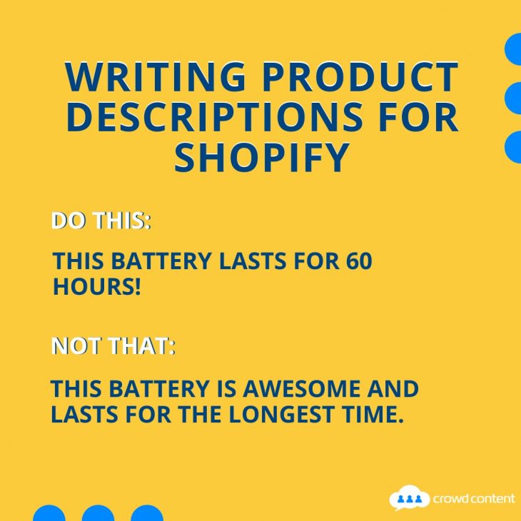 Writing Product Descriptions for Shopify