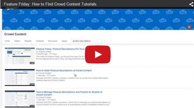 Feature Friday: How to Find Crowd Content Tutorials