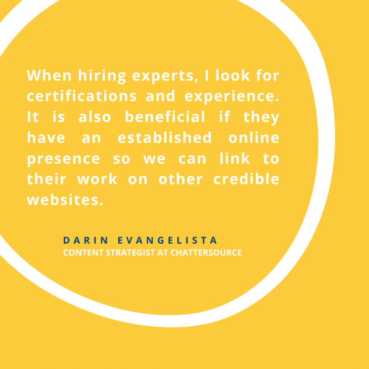 Hiring experts