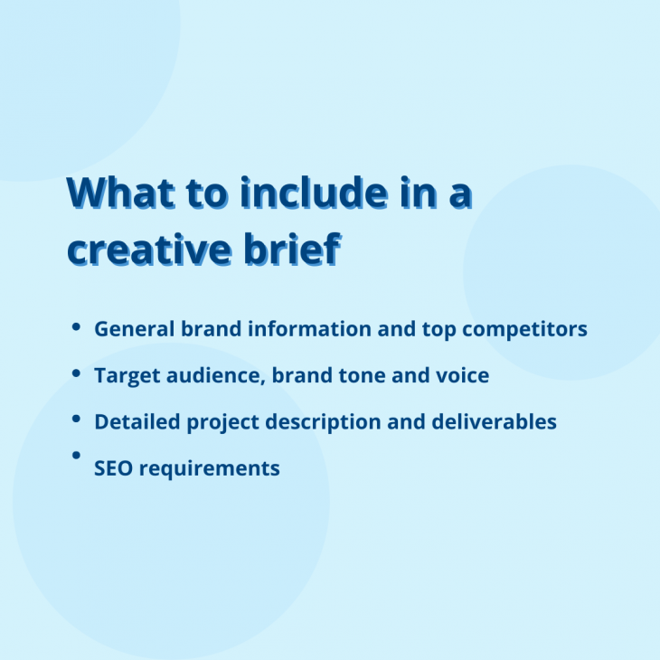 What to include in a creative brief