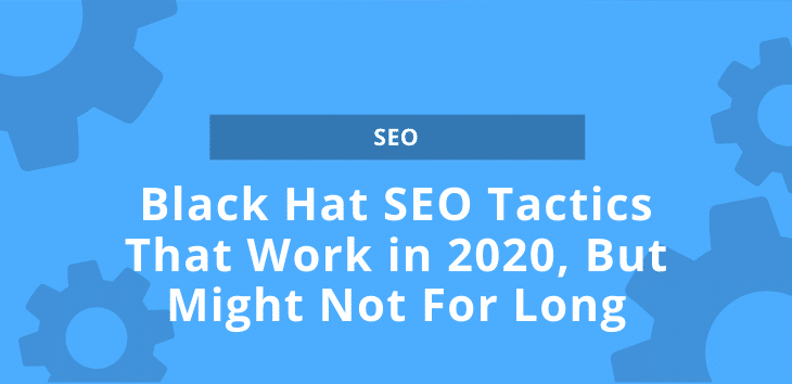 Cover image for article on Black Hat SEO Tactics with several gears in background