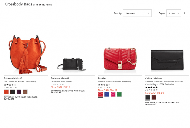 Bloomingdale's Category Page