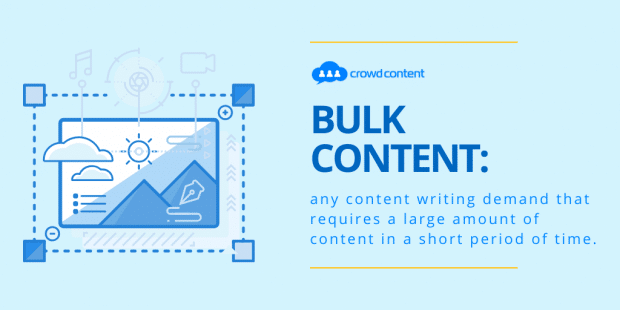 A definition and explanation of bulk content with image of content elements