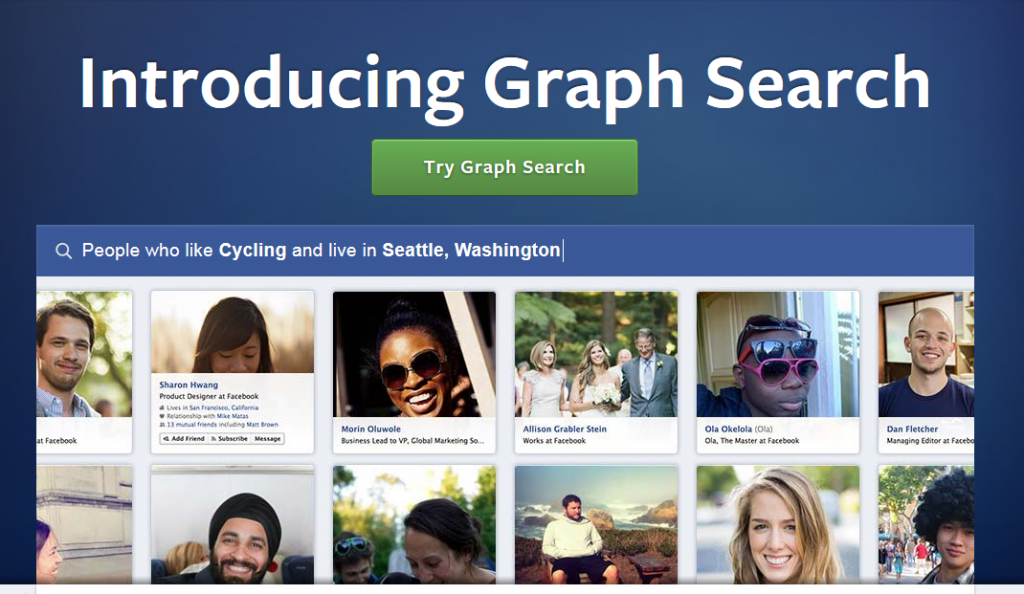 Facebook graph search screenshot