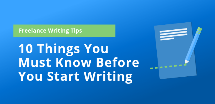 Cover image for post about freelance writing tips.