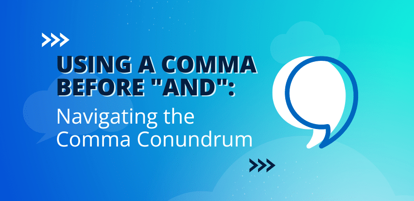 Using a comma